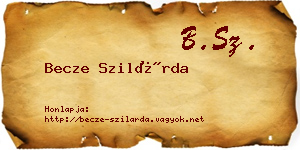 Becze Szilárda névjegykártya